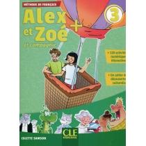 alex et zoe + 3. poziom a1. podręcznik + cd do języka fran