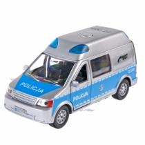 auto policja van metalowa z dźwiękiem 14cm hipo hkg064