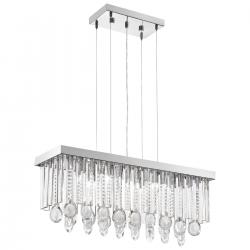 eglo 93422 calaonda 7x33w lampa wisząca chrom/kryształ