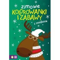 zimowe kolorowanki i zabawy z reniferem