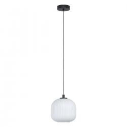 eglo 99366 mantunalle 1x40w lampa wisząca biały/czarny