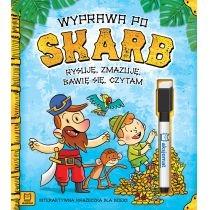 wyprawa po skarb. rysuję, zmazuję, bawię się, czytam.