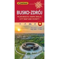 mapa busko-zdrój. plan miasta 1:10 000 i mapa okolic 1:75 0