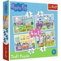 puzzle 4w1. wspomnienia z wakacji. peppa pig trefl