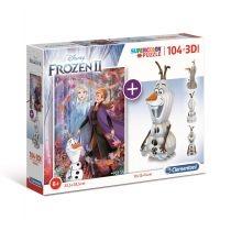 puzzle 104 el. frozen 2 + model 3d clementoni