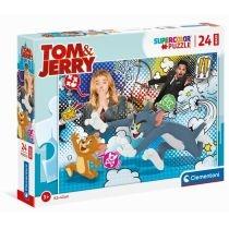 puzzle maxi 24 el. supercolor. tom&jerry clementoni