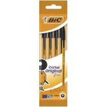 bic długopis cristal fine 0.8 mm czarny 4 szt.