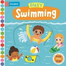 busy swimming