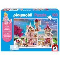 puzzle 100 el. playmobil zamek księżniczki + figurka schmi