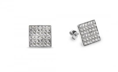 kolczyki srebrne swarovski kingdom studs w kolorze crystal