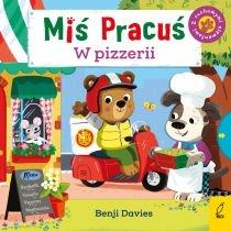 miś pracuś. w pizzerii