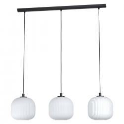 eglo 99367 mantunalle 3x40w lampa wisząca biały/czarny