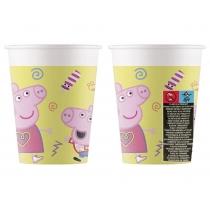 godan kubeczki papierowe świnka peppa pig 200 ml 8 szt.