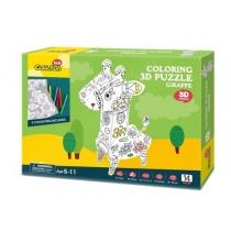 puzzle 3d 14 el. żyrafa do kolorowania cubic fun