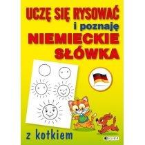 uczę się rysować i poznaję niemieckie słówka kotek