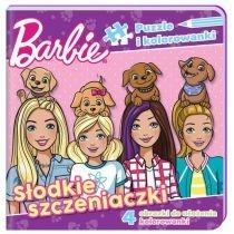 puzzle i kolorowanki. barbie. słodkie szczeniaczki