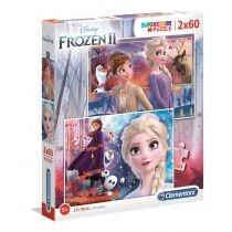 puzzle 2 x 60 el. supercolor. frozen 2 clementoni