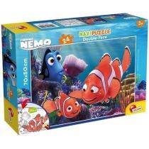 puzzle dwustronne maxi 24 el. gdzie jest nemo lisciani