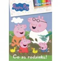 świnka peppa. dodaj kolorów. co za rodzinka!