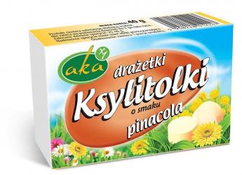 ksylitolki drażetki pudrowe pinacola (mix ananas-kokos) 40g