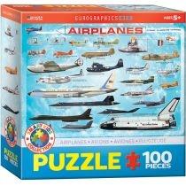 puzzle 100 el. smartkids airplanes eurographics