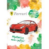 ferrari. wodne kolorowanie