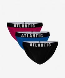 atlantic 3mp-124 róż/niebieski/granat slipy męskie 3-pack