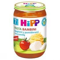 hipp pasta bambini spaghetti z pomidorami i mozzarellą po 7