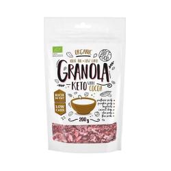 diet food − keto granola z kakao i olejkiem pomarańczowym