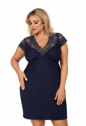 donna tess granatowa plus size koszula nocna