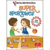 kolorowanka z naklejkami. super sportowcy