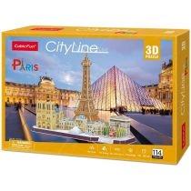 puzzle 3d 114 el. city line paris cubic fun