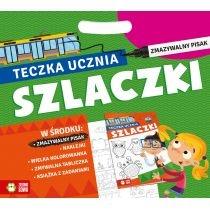 teczka ucznia z pisakiem. szlaczki