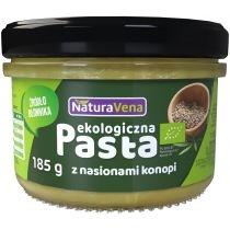 naturavena pasta z ciecierzycy z nasionami konopi i szpinaki