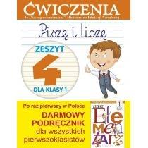 piszę i liczę. zeszyt 4 dla klasy 1. ćwiczenia do