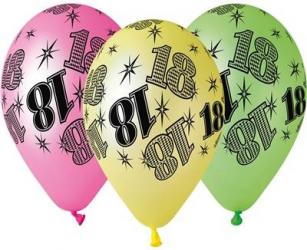 balony premium "18" fluor mix (5) 8876