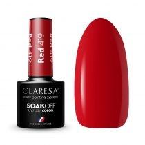 claresa soak off uv/led red lakier hybrydowy 419 5 g