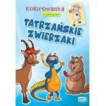 kolorowanka z naklejkami. tatrzańskie zwierzaki