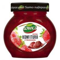 łowicz konfitura extra z truskawek niskosłodzona 240 g