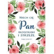 szaron kartka składana - niech cię pan błogosławi kwiat