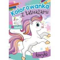 kolorowanka z tatuażami. kucyki