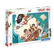 puzzle 104 el. supercolor. the pirates clementoni