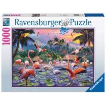 puzzle 1000 el. flamingi ravensburger