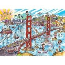 puzzle 1000 el. doodle town - san francisco cobble hill