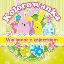 kolorowanka. wielkanoc z zajączkiem