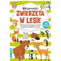 kolorowanka z naklejkami - zwerzęta w lesie