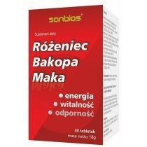 sanbios różeniec bacopa maka - suplement diety 30 tab.