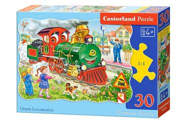 castor puzzle 30 green locomotive 3433