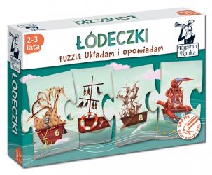 puzzle 10 łódeczki układam i opowiadam + kolorowanka xxl 