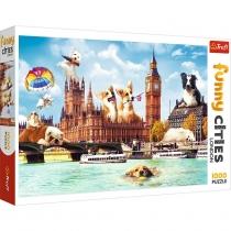 puzzle 1000 el. funny cities. psy w londynie trefl